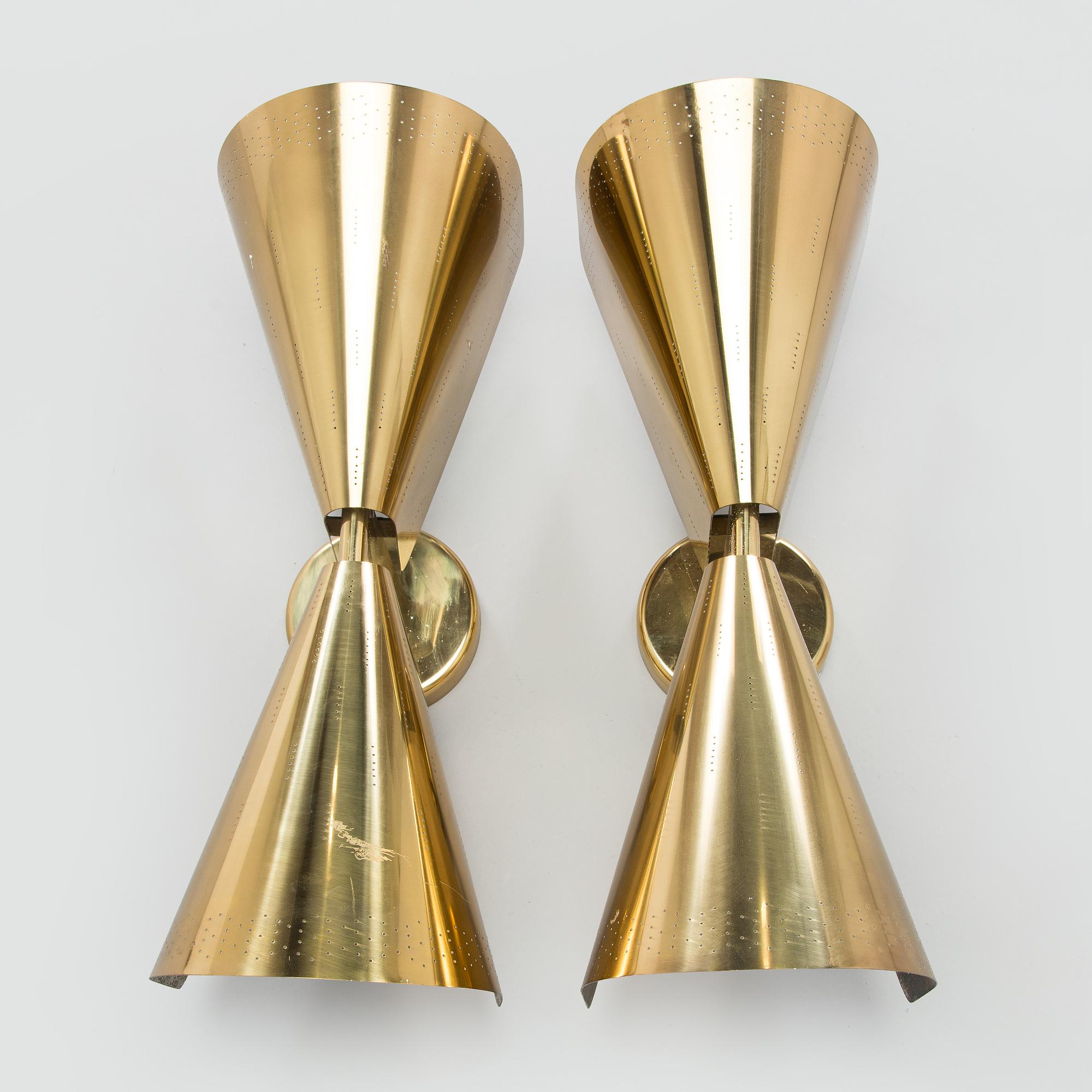Paavo Tynell, a pair of  mid-20th century  wall lights for Taito. Made to order.