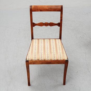 A set of eight stained birch chairs, mid 19th Century.