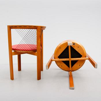 STOLAR, 1 par, "String chair", Niels Jörgen Haugensen, Tranekär, Danmark, 1900-talets slut.