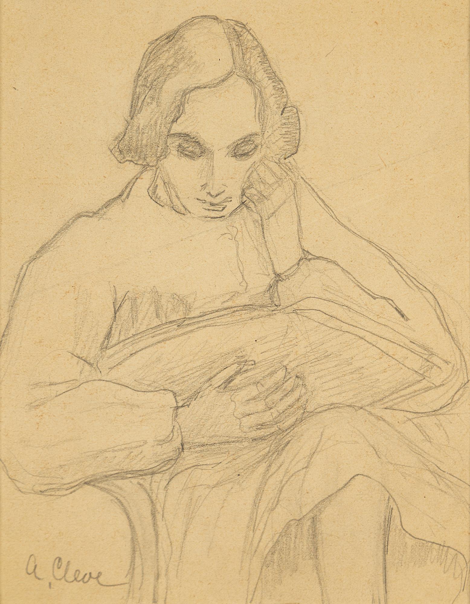 AGNES CLEVE, pencil. Signed A Cleve.