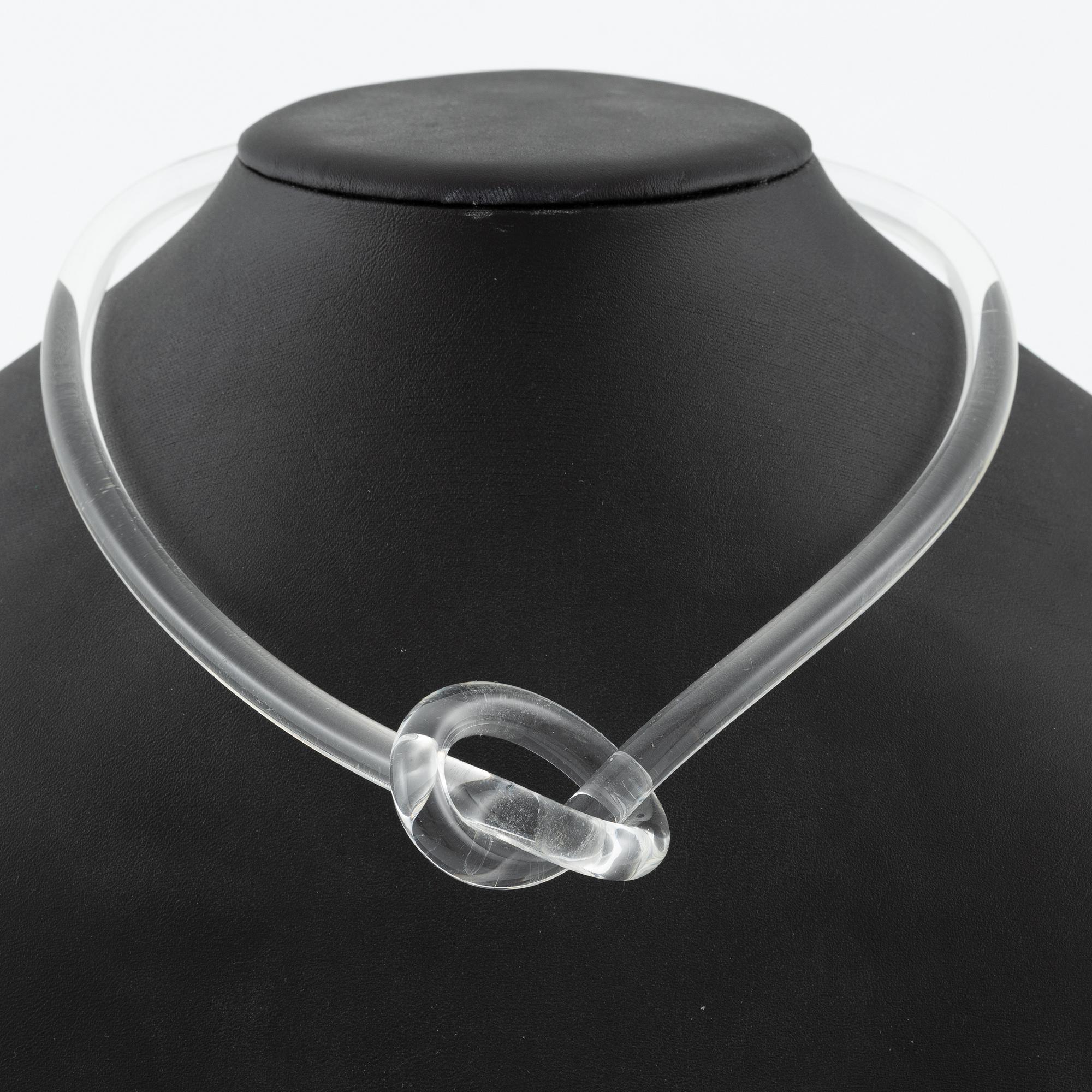 Siv Lagerström, two necklaces, acrylic plastic and ceramics.