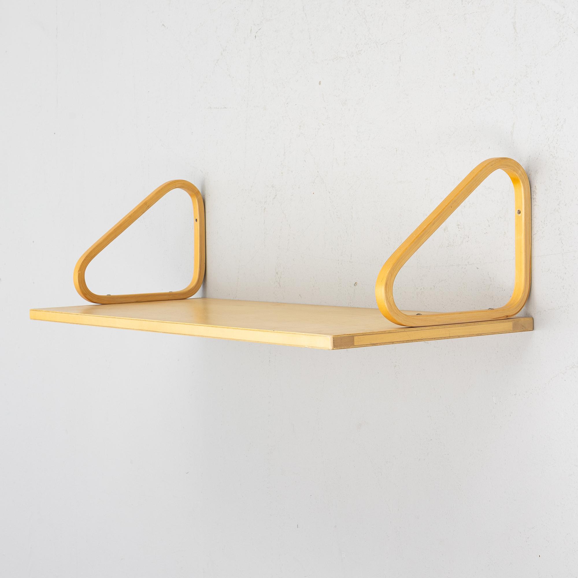 Alvar Aalto, a wall shelf, model 112A, Artek, Finland.