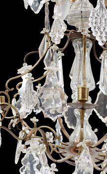 LJUSKRONA, barockstil, 1900-tal. Höjd ca 86 cm.
