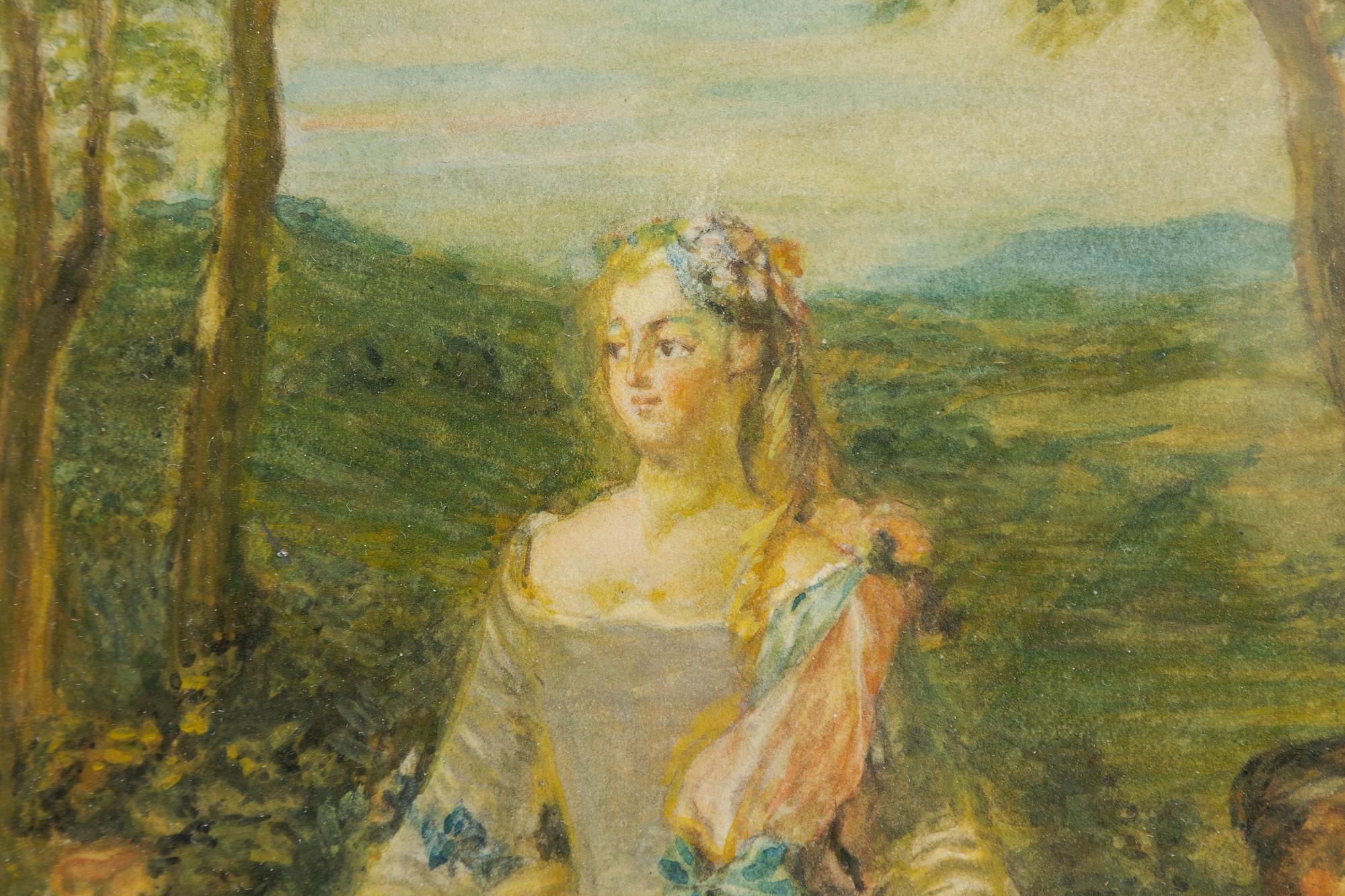 Nicolas Lancret, follower of, Translation: "Gallant party".