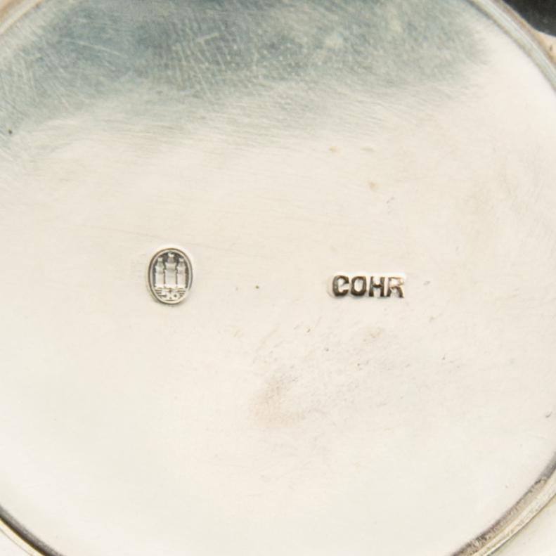 Hans Bunde kaffeservis 2 dlr silver Cohr Danmark 1956.
