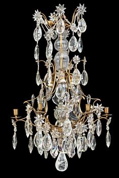 1427. A Swedish Rococo 18th century six-light chandelier.