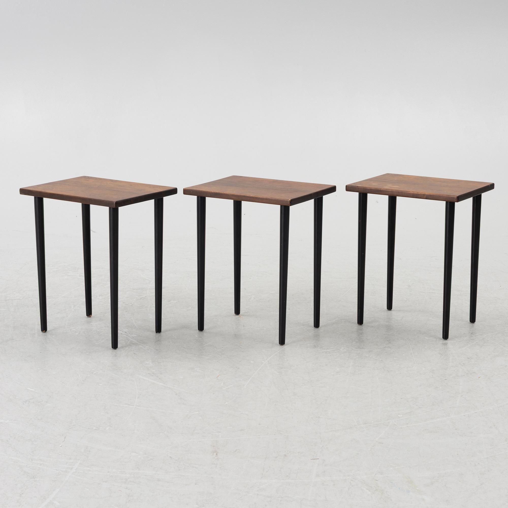 Kurt Østervig, a 4-piece nesting table, Jason, Denmark, 1950's/60's.