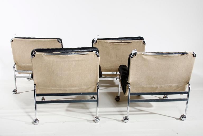 FÅTÖLJER, 4 st, "Karin", Bruno Mathsson.