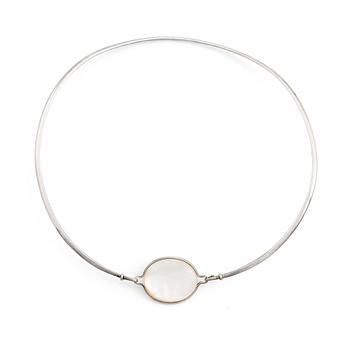 53. Vivianna Torun Bülow-Hübe, a sterling silver and mother-of-pearl necklace, Jakarta, Indonesia.