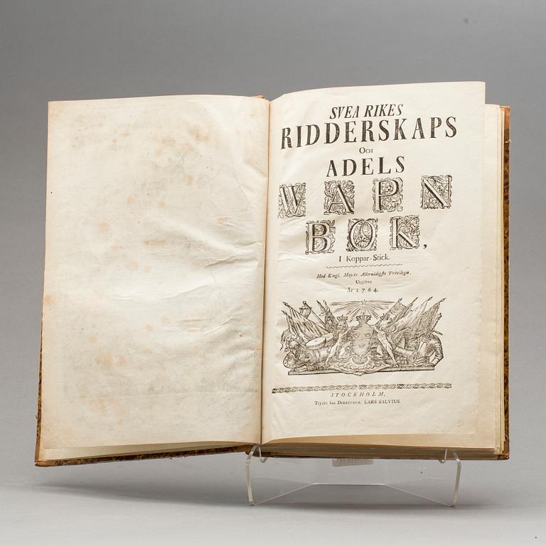 BOK, "Svea rikes Ridderskaps och Adels vapenbok", Stockholm 1764.
