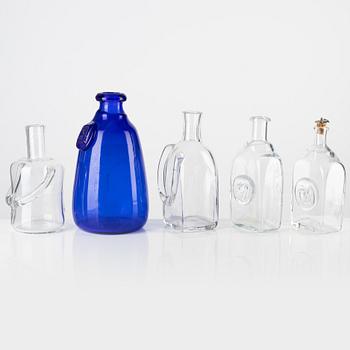 Erik Höglund, decorative glass, 7 pieces.