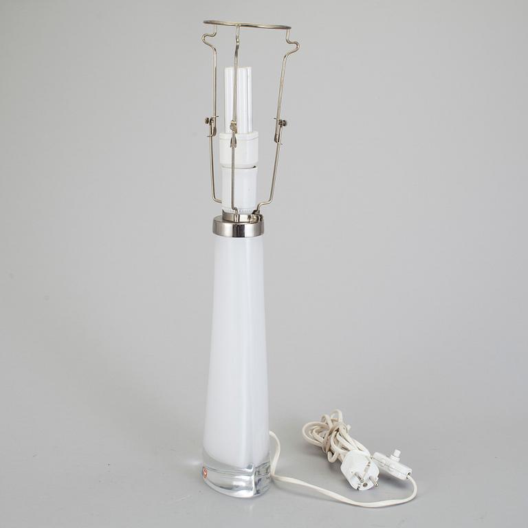 BORDSLAMPA, glas, Carl Fagerlund, Orrefors, 1960-tal.