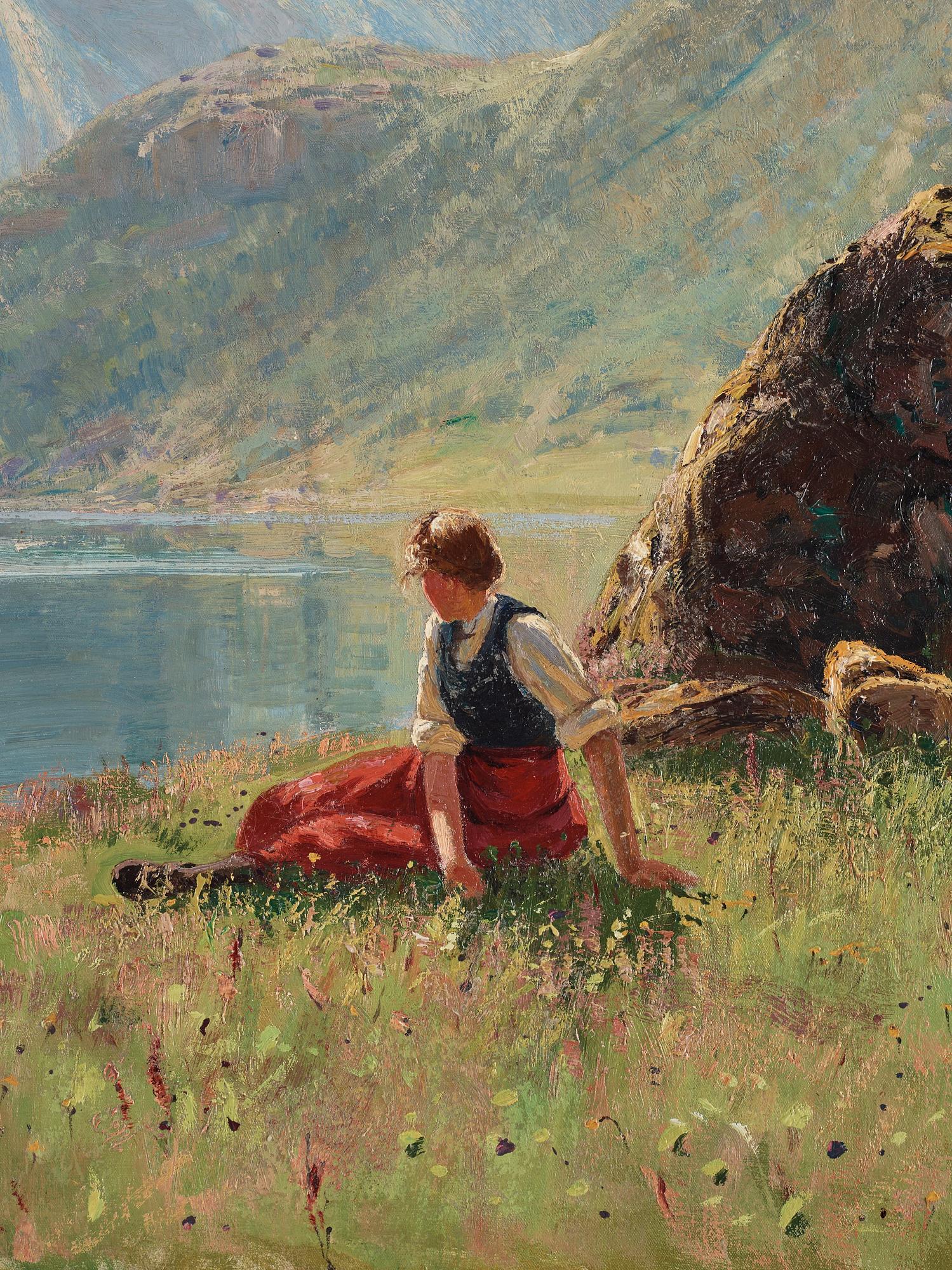 Hans Andreas Dahl, Scene from a Norwegian fjord.
