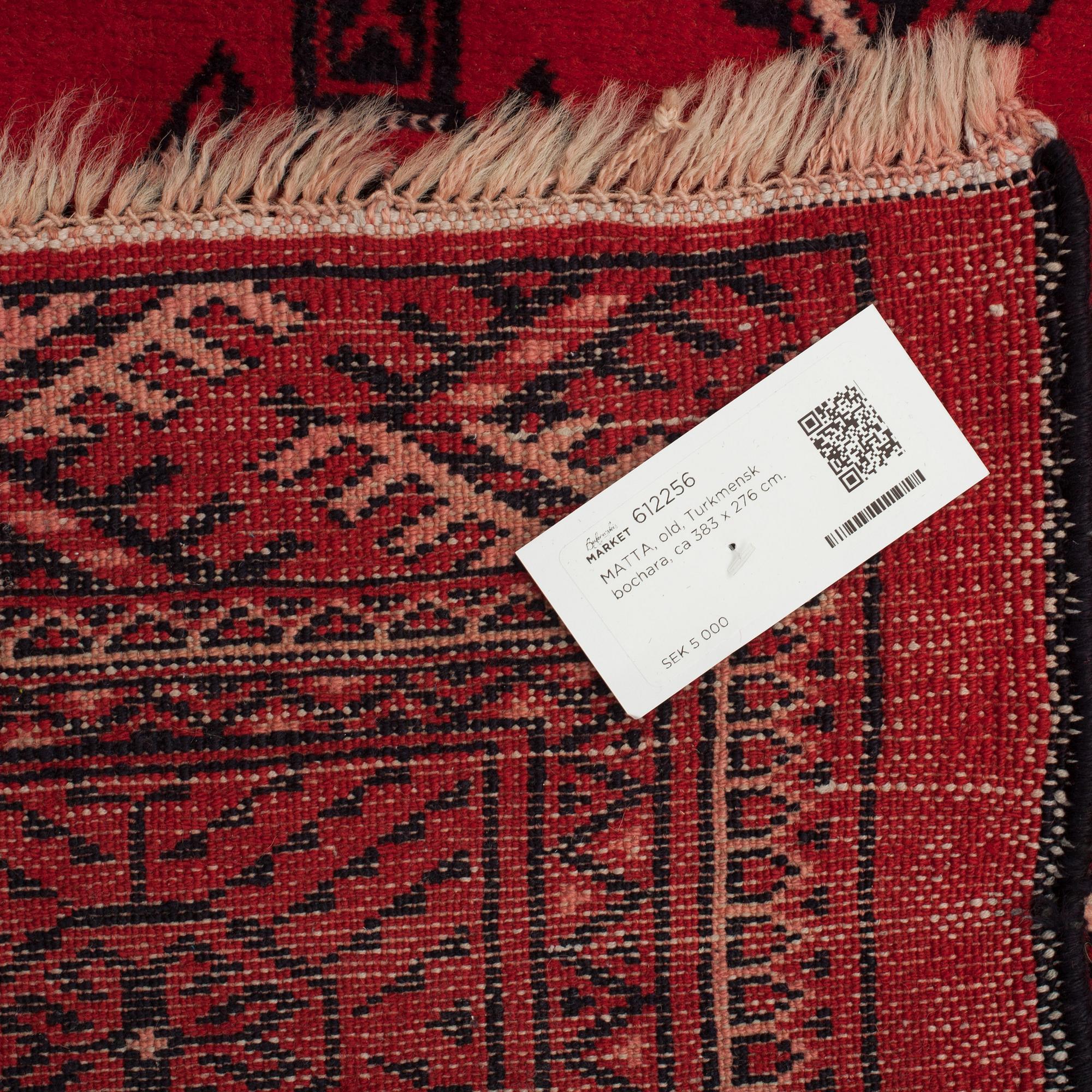 MATTA, old, Turkmensk bochara, ca 383 x 276 cm.
