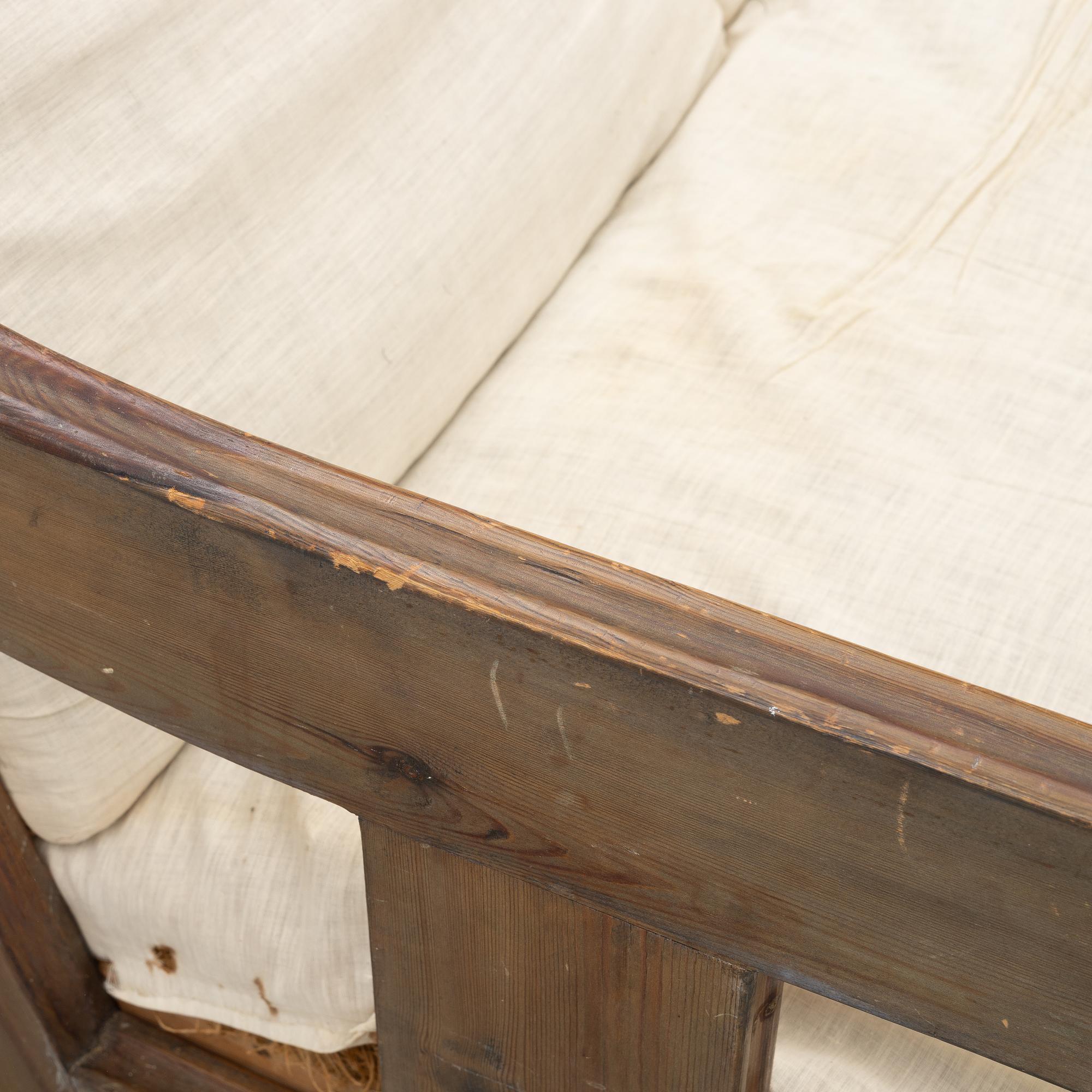 Carl Westman, a stained pine sofa, Sweden ca 1910.