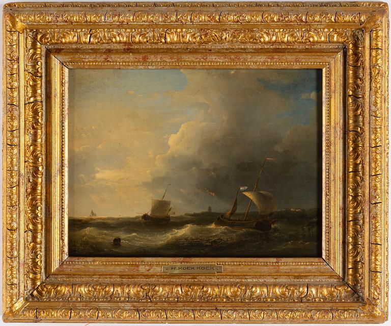 JOHANNES HERMANUS KOEKKOEK, attributed to, oil on canvas, signed.