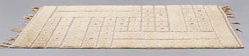 INGRID HELLMAN-KNAFVE , MATTO, "Haga", knotted pile in relief, ca 215 x 125,5 cm, signed IHK (Ingrid Hellman-Knafve), Sweden the 1950'-60's.