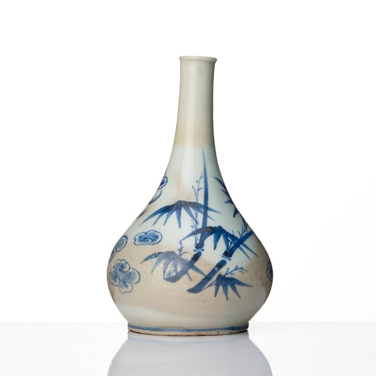 A blue and white Korean vase, Joseon (1392–1894).
