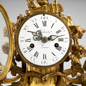 BORDSPENDYL, brons, Imbert Laine, Louis XVI, Frankrike, 1700-talets slut.