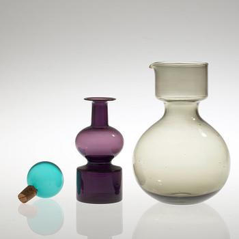 A Kaj Franck glass ewer, Nuutajärvi, Notsjö, Finland 1959.