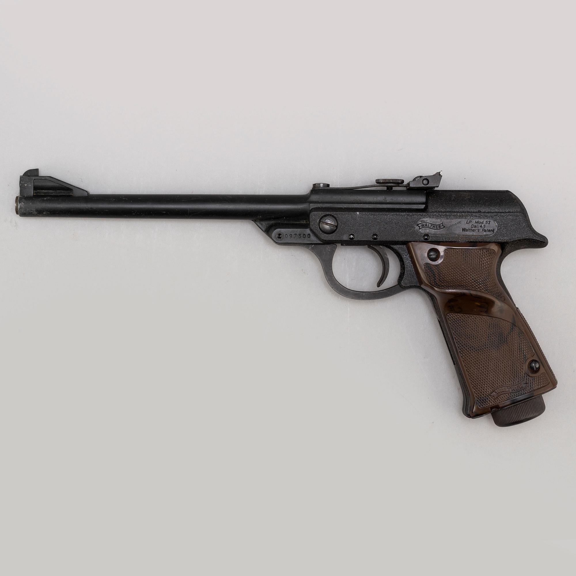 LUFTPISTOL, Walther LP mod. 53 cal 4,5, Tyskland. I produktion 1953-1976.