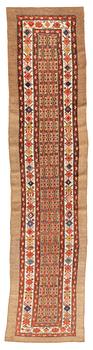 286. An antique Hamadan runner, northwest Persia c. 422.5 x 93.5 cm.