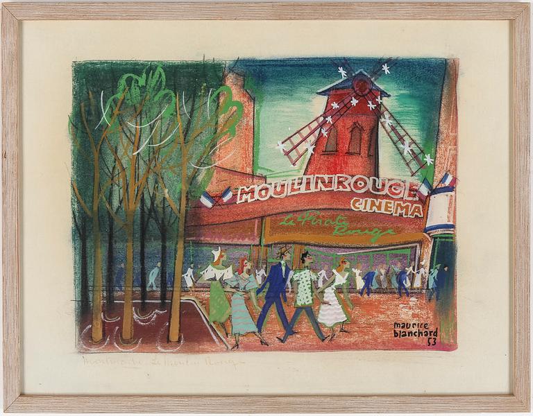 MAURICE BLANCHARD, blandteknik, signerad.