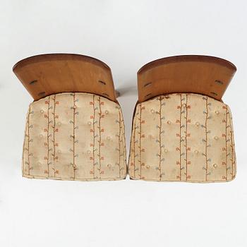 Axel Einar Hjorth, a pair of "Lovö" stained pine chairs, Nordiska Kompaniet, Sweden 1930's.
