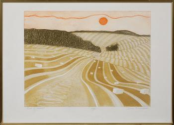 John Brunsdon · JOHN BRUNSDON, färgetsning, signerad, provtryck.