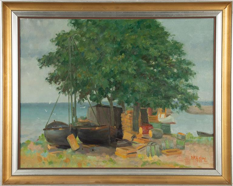Fritz Kärfve, Boats on the Beach.