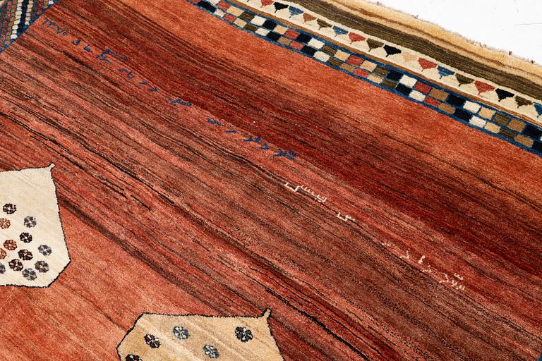 A so-called Gabbeh carpet, c. 290 x 235 cm.