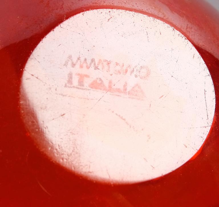 NÄSDUKSSKÅLAR, 2 st, glas, Murano, Italien.