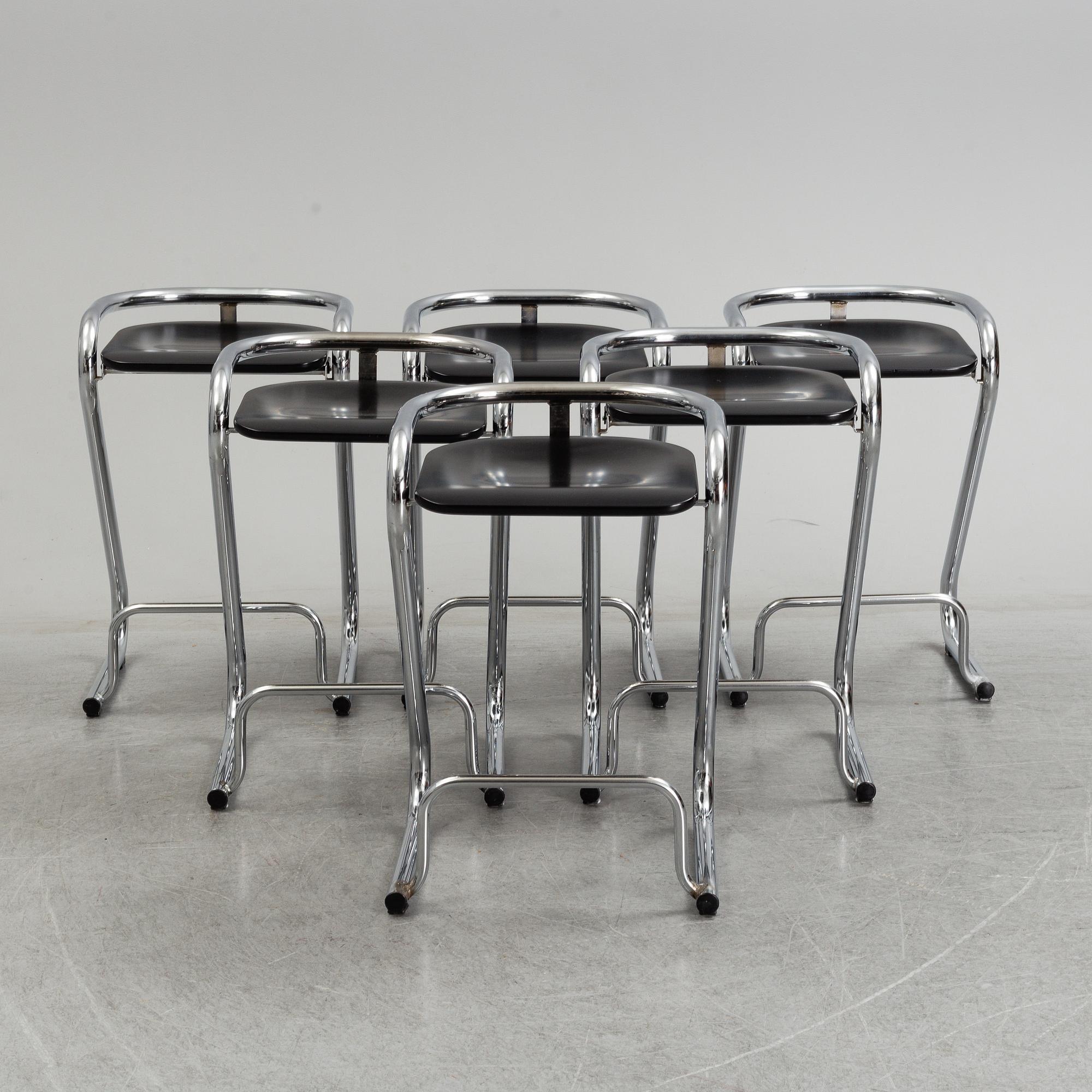 BARSTOLAR, 6 st, "S70-3", Börge Lindau och Bo Lindekrantz, Lammhults.