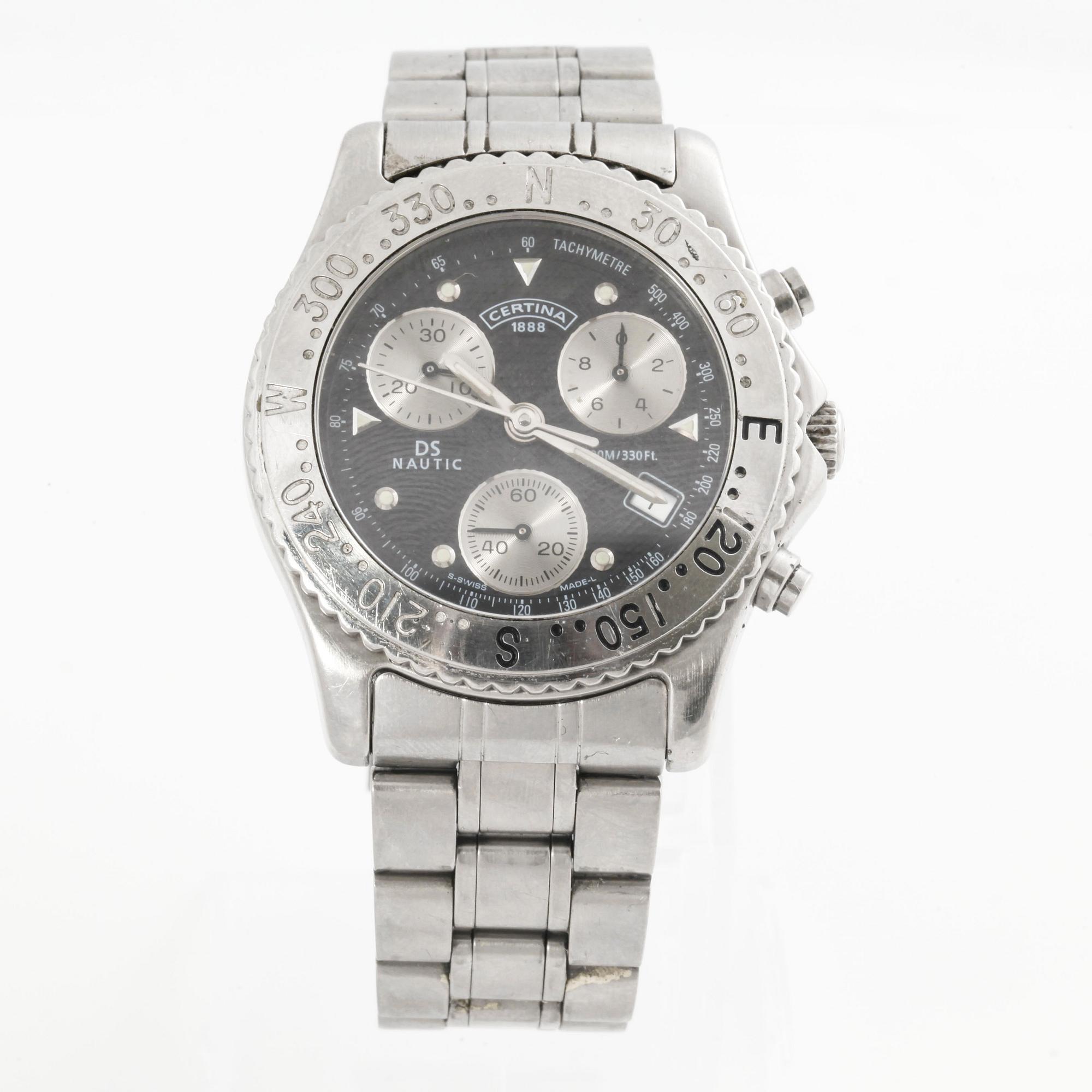 CERTINA DS Nautic 1888 100M 330Ft. Tachymetre