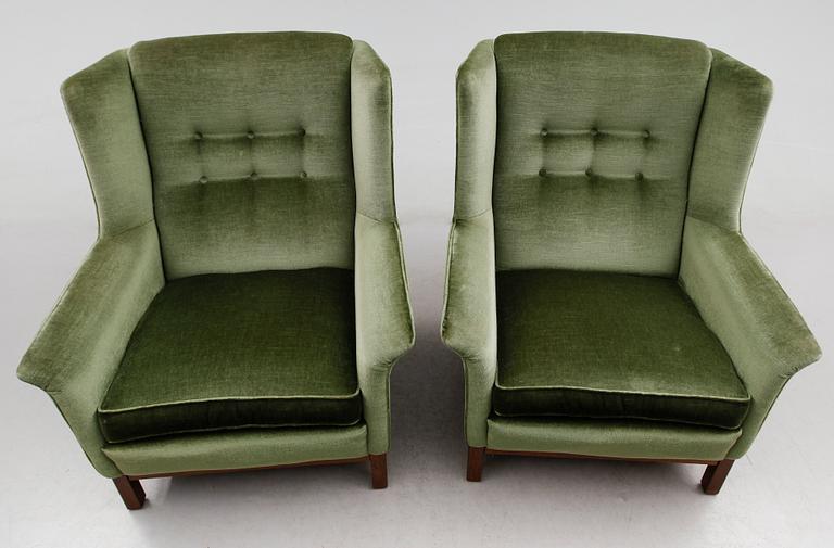 FÅTÖLJER, 1 par, Arne Norell, Norell möbler Aneby, 1900-talets andra hälft.