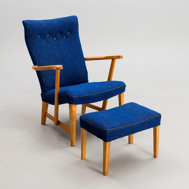 CARL GUSTAF HIORT AF ORNÄS, AN ARMCHAIR "Prince" Puunveisto Oy-Wood work Ltd, Finland, designed in 1948.