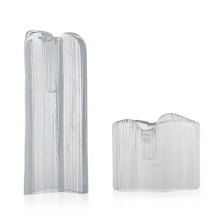 Tapio Wirkkala, konstföremål, 2 st, "Paadar's ice" signerade Tapio Wirkkala /Tapio Wirkala Iittala (felaktig signering).
