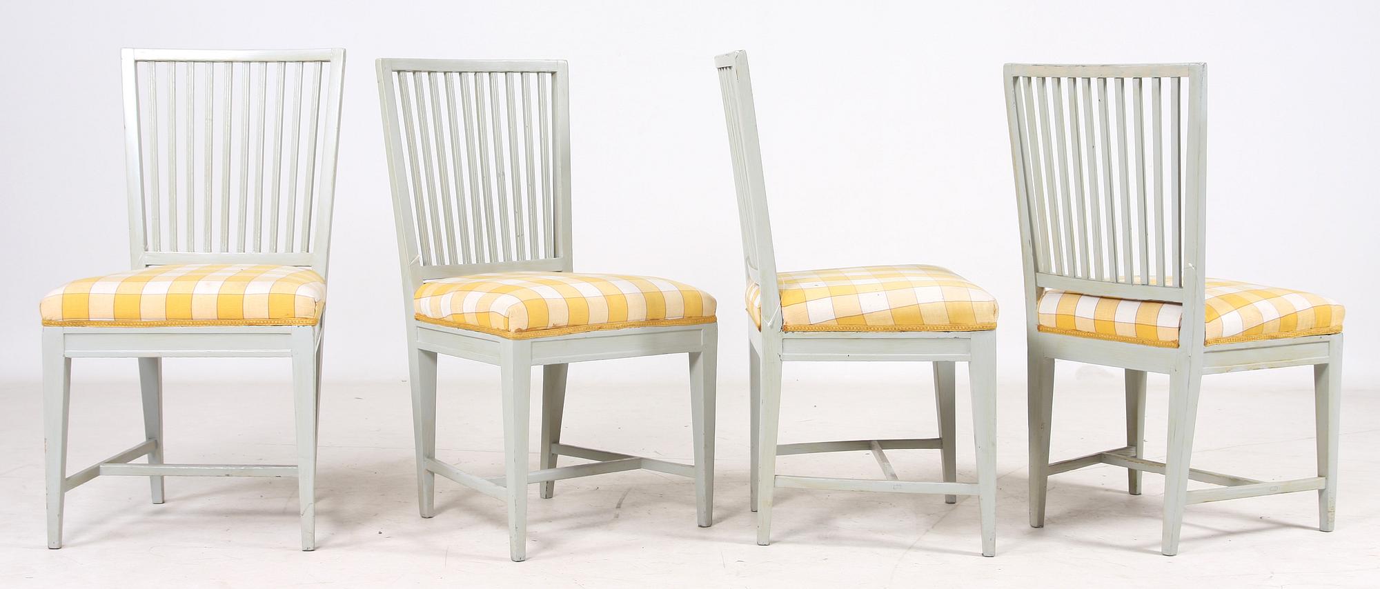 STOLAR, 4 st, gustavianska provinsarbeten, 1700/1800-tal.