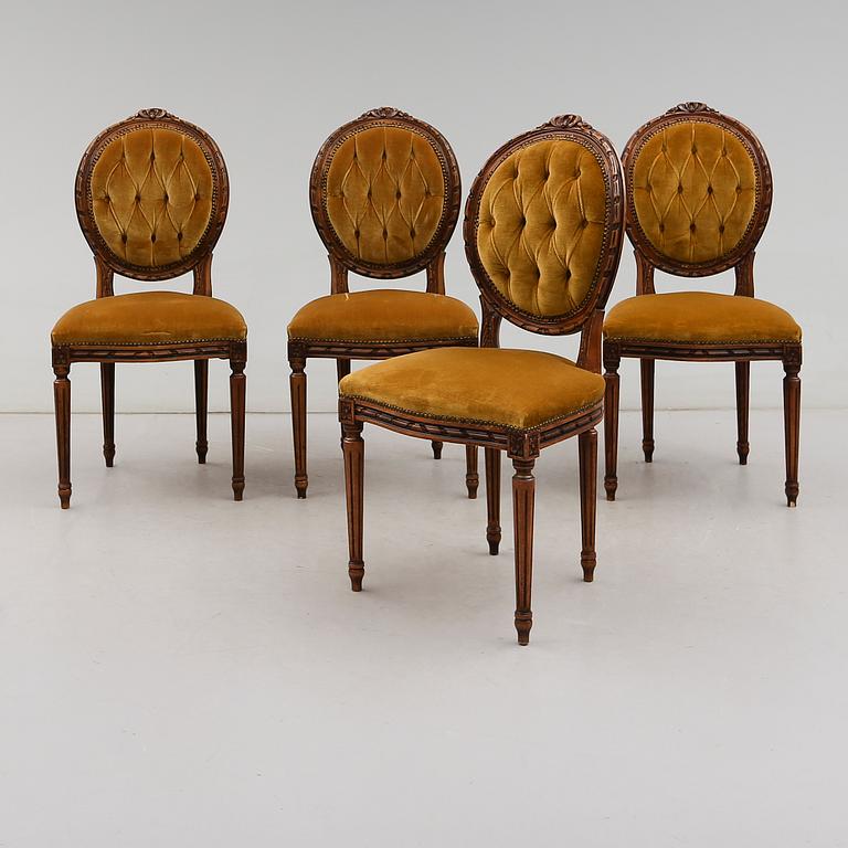 STOLAR, 4 st, gustaviansk stil, 1900-talets andra hälft.