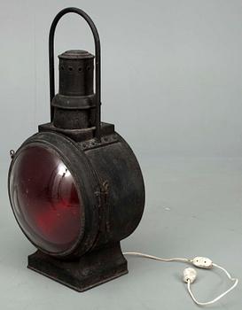 LYKTA/LAMPA, plåt samt glas, 1900-talets början.