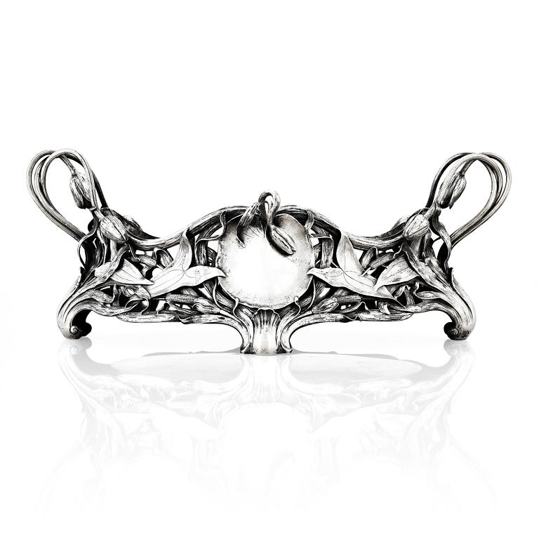 CF Carlman, jardinière, Art Nouveau, Stockholm 1899, silver.
