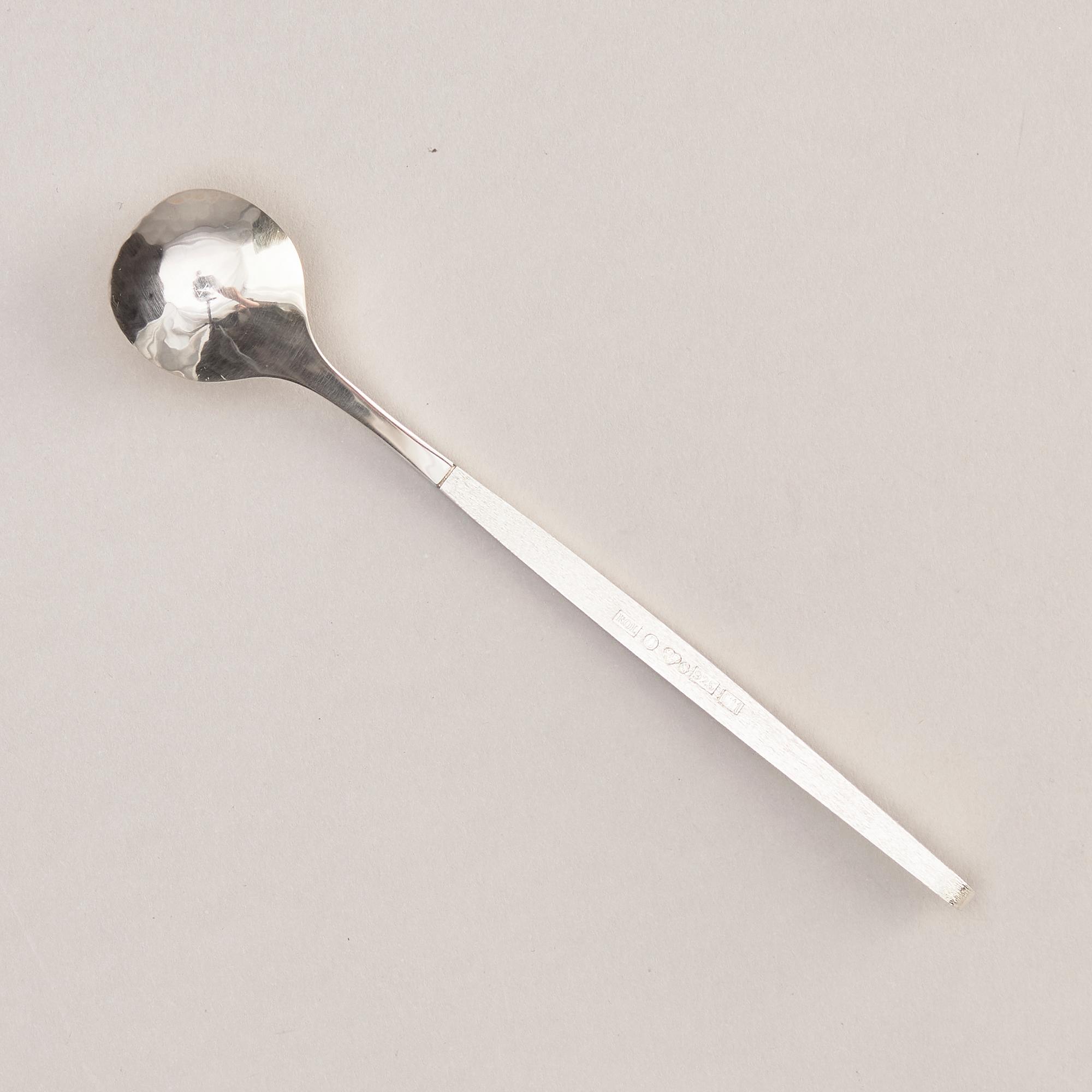 A parcel-gilt silver sterling spoon, mark of Rolf Lindståhl, Stockholm 2001.