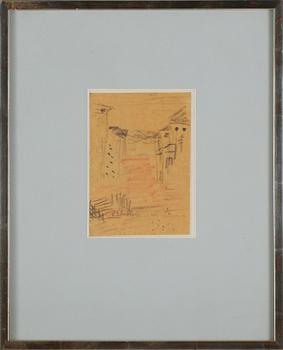 INGE SCHIÖLER, 2 st, teckningar, signerade.