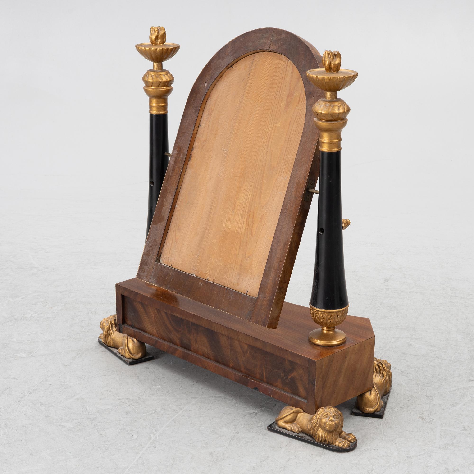 A Karl Johan style table mirror, around 1900.