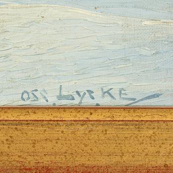 Oscar Lycke, Älvlandskap i vinterskrud.