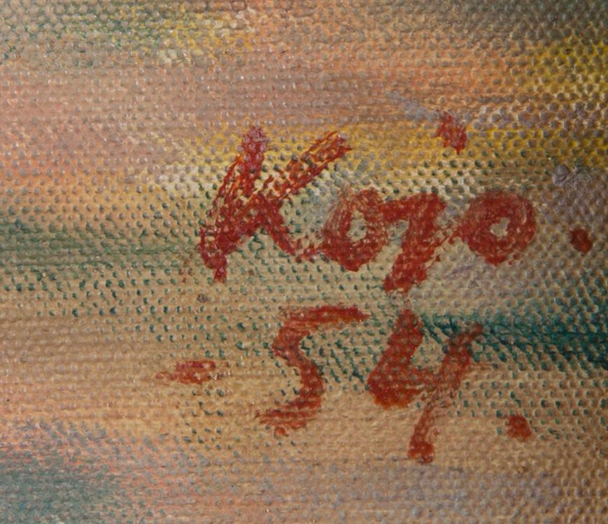 VILJO KOJO, öljy kankaalle, signeerattu ja päivätty -54.