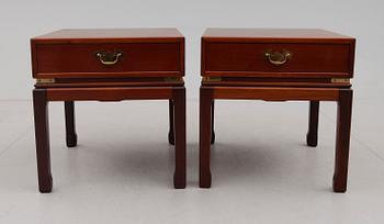 SÄNGBORD, 1 par, märkta Ming, Svenska Möbelfabriken, 1900-talets andra hälft.