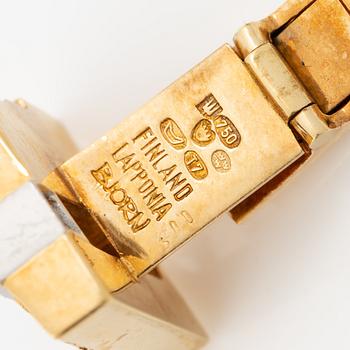 Björn Weckström, A pair of cufflinks, 18K gold with round brilliant-cut diamonds, Finland 1972.