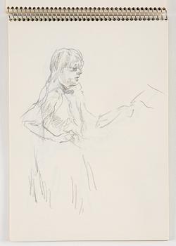 Lotte Laserstein, Skissblock med 19 teckningar varav 1 signerad.