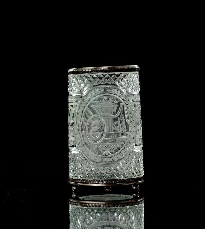 BÄGARE, glas. Ryssland, sent 1700-tal.